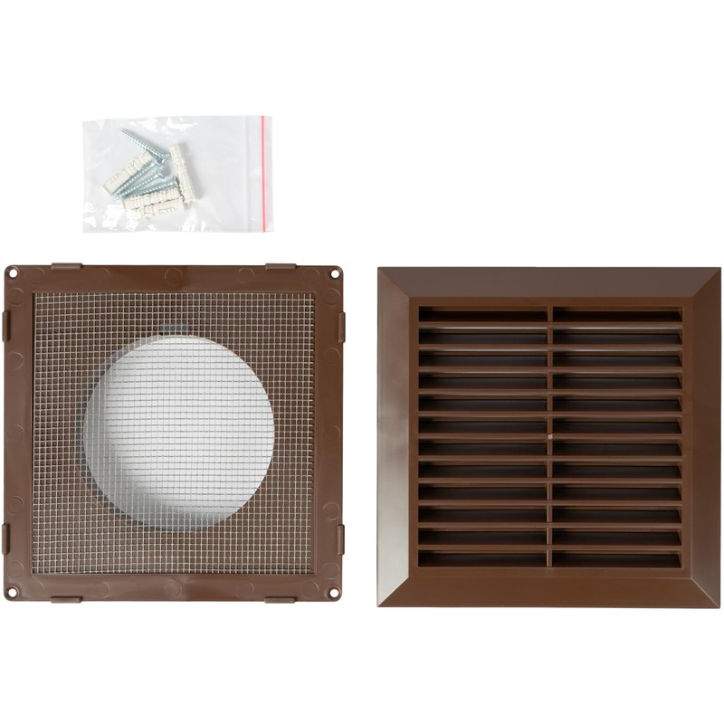 ECOPRO VENT Brown 4" Inch Ventilation Grille - Inside/Outside use