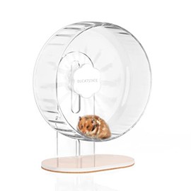 Bucatstate Super Silent Hamster Wheel Hamster Accessories Hamster Running Toys Small Animals Exercise Wheels Transparent 10.3 Inches