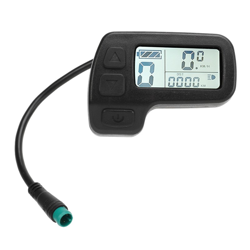 Electric Bicycle LCD Display Waterproof Connector Data Display Meter 24V