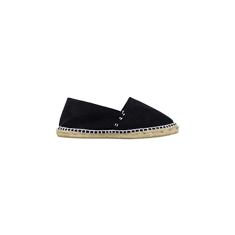 Desconocido Classic Canvas Espadrilles with Jute Sole, black
