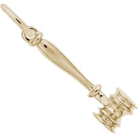 Rembrandt Detailed Gavel Charm - Metal - Gold-Plated Sterling Silver