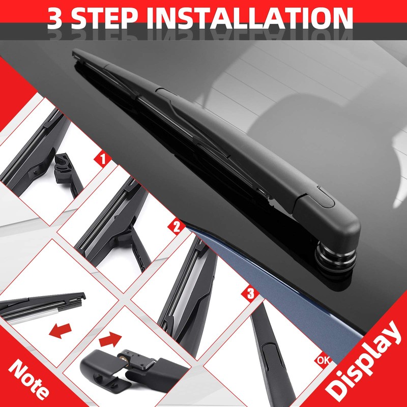 OTUAYAUTO Rear Windshield Back Wiper Arm Blade Set - Replacement