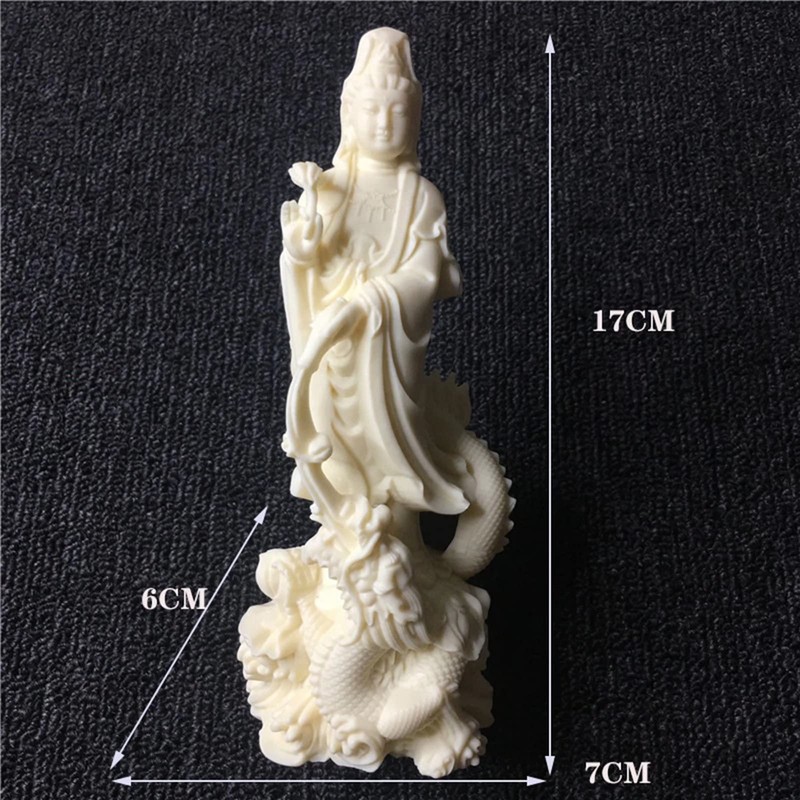 Guanyin subdues The Dragon Statue Gift Giving,White kuanyin Statue for