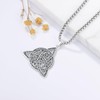 Women's Necklace 925 Sterling Silver Triple Moon Goddess Necklace/Celtic Knot