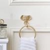 Melody Maison Metallic Gold Elephant Towel Ring