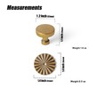 Goo-Ki 6 Pack Cabinet Knobs Antique Brass Drawer Knobs with