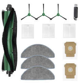 HIYOUNG Replacement Parts for Irobot Roomba Combo 2 Essential Y051240, 1 Main Brush, 3 Filters, 3 Wipes, 3 Side Brushes, 2 Dust Bags Accessory Set