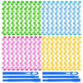 Fepito - Juego de 36 rizadores de pelo mágicos en espiral, rizos ondulados, rizadores de pelo sin calor y ganchos para todas las longitudes de cabello