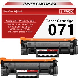 NineLeaf NineLeaf CRG071 Compatible Mf273dw Toner Cartridge Replacement for Canon 071 Black Toner Cartridge use for ImageCLASS Mf273dw MF270 Mf275dw Mf272dw LBP122 LBP120 (2 Pack)