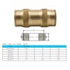 Legines DOT Brass Push in Fitting Air Brake Union 5/8"