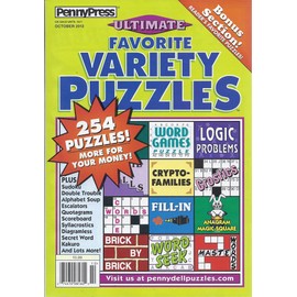 Penny Press Ultimate Favorite Variety Puzzles Magazine October 2013