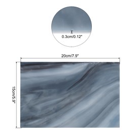 sourcing map Stained Glass Sheet Mosaic Tile 7.9 Inch x 5.9 Inch Grey Stained Glass Sheets for Crafts DIY, Art Project