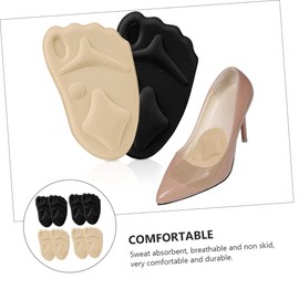 FOMIYES 8pairs High Heels Forefoot Cushions Anti-slip Sweat-absorbent Half Pads for Comfortable Walking for Women Shoes Skin Tone
