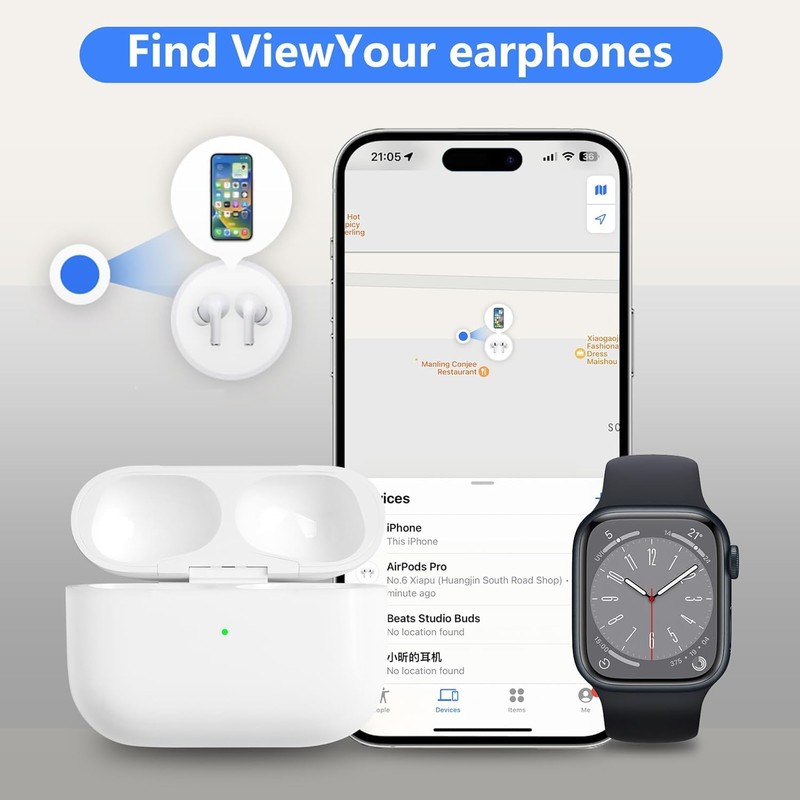 Wireless Chillyfar Compatible with AirPods Pro 2 Charging Case Replacement,