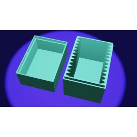 Storage Solutions 3DP Black Storage Box Holds 12x Pamp New Year Precious Metal Assay Cards