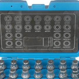 MR CARTOOL Wheel Lock Lugnut Anti-theft Lug Removal Key Socket Tool Nut Screw Fit For VW