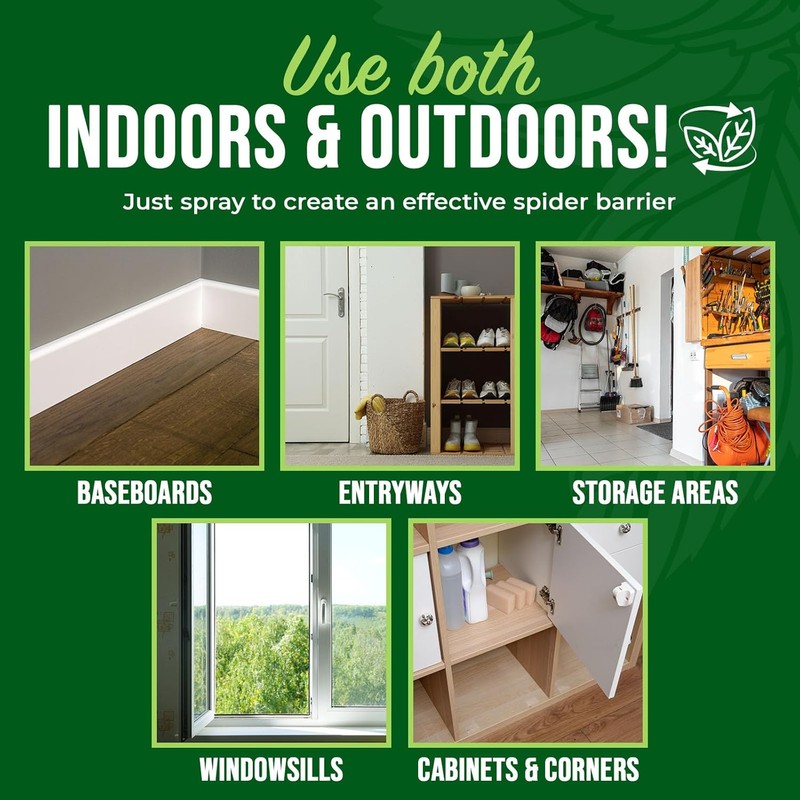Mighty Mint Peppermint Oil Spider Repellent Spray with Microfiber Cloth