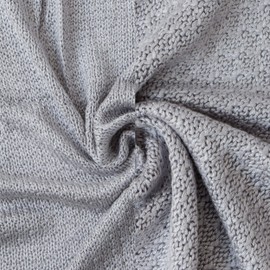 NTBAY Cooling Baby Blanket - Cable Knit Toddler Blanket - Rayon Derived from Bamboo, Soft and Breathable 30x40 Blanket, 30x40 Inches, Sliver Grey