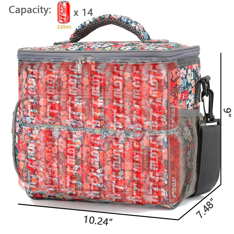 FlowFly Insulated Reusable Lunch Bag Adult Large Lunch Box for