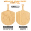14 inch Natural Bamboo Pizza Peel Set of 2, Double-Sided