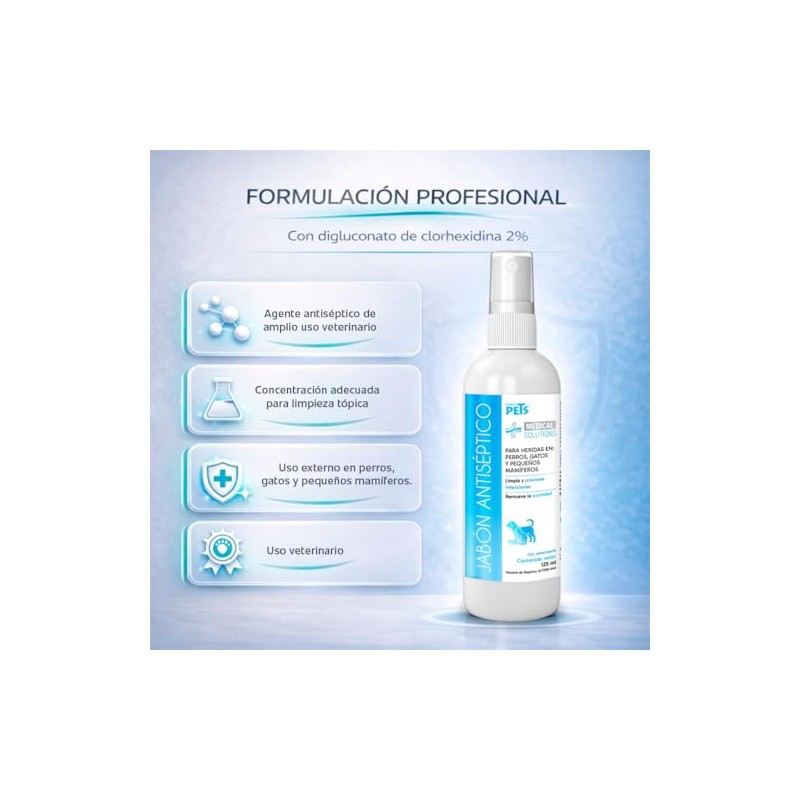 Fancy Pets Medical Solutions Jabón Antiséptico para Heridas de Perros