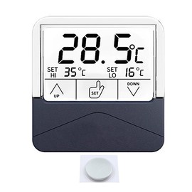 Namvo Aquarium Thermometer with HD Transparent Touch Screen Over Temperature Flashing Alarm Fish Tank Thermometer for Aquarium Reptile Tank Tropical Fish Tank