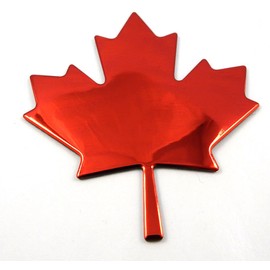 Maple Leaf Canada RED Finish Decal Emblem 3D Sticker car Bike 2.7" Flexible