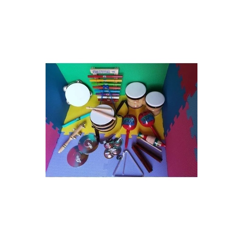 CASTILLO DIDÁCTICO Kit Con 14 Instrumentos Musical De Percusión Con