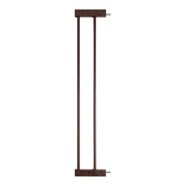 Babelio Baby Gate Extension Metal with Brown Wood Pattern, 5.5'' Extra Wide Pet Gate for Stairs & Doorways, Easy Install Pressure Mounted Child/Dog Gate, No Tools NO Drilling, 28" Tall