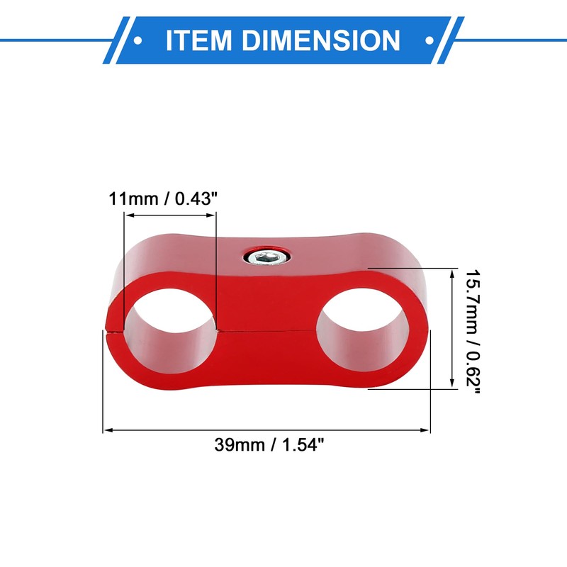 VekAuto 4 Pcs Hose Separator Clamp, AN4 Universal for Car