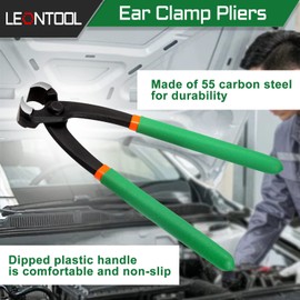 LEONTOOL Clamp Hose Band Pliers for Crimping Ear Hose Bands Removal Tool Ear Clamp Pliers with Ears Hose Clamp Work Tool