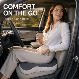 Memory Foam Seat Cushion for Office Chair, Car & Desk Seats