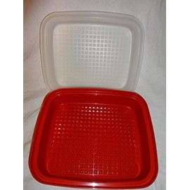 Tupperware RED Large Season Serve Meat Marinade Storage Container
