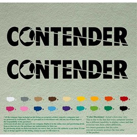 Pair of Contender Boats Compatible Replacement Decals Vinyl Stickers Boat Outboard Motor Set of 2 (24", Black 070)