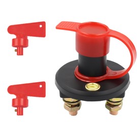 Battery Disconnect Isolator Master Switch, 12V 24V Battery Isolator Power Switch with Removable Key and Cover, Cut Off Battery Kill Switch for RV Marine ATV Truck Boat Car (3PCS)