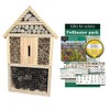 Green Feathers Natural Wooden Bug Hotel For Garden, Natural Materials