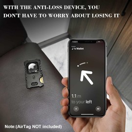 WXM Wallet for Men with AirTag Holder Credit slim Front Pocket Real Carbon Fiber RFID Blocking Minimalist Mens Gift (Airtag Wallet Black)