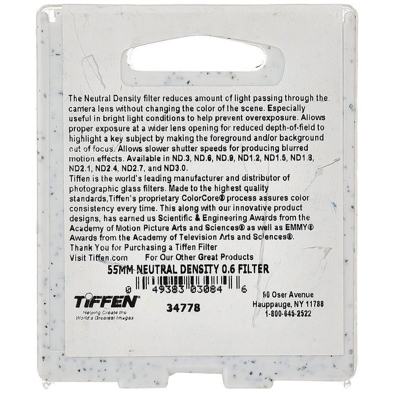 Tiffen 55mm Neutral Density 0.6 Filter