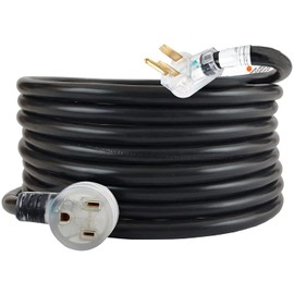 25FT 220V 50AMP Welder Extension Cord, 8 Gauge Heavy Duty Industrial NEMA 6-50 Welding Machine Cord with Lighted End for MIG TIG