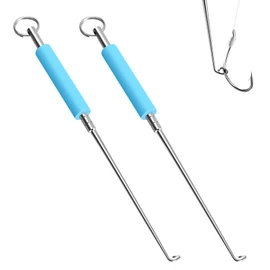 2 Pieces Fish Unhooking Tool - Stainless Steel Fishing Unhooking Disgorger - Security Extractor Fishhook Portable Fishing Hook Remover - Fishing Supplies For Small And Large Fishing Hooks
