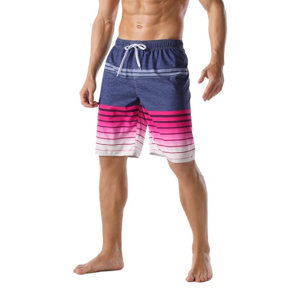 unitop Mens Swim Trunk 9 Inch Inseam Lightweight Drawstring Bathing