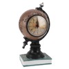 Globe Clock Decorative Desk Ornament Resin World Map Clock with