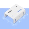 Heavy Duty 2-3/4 inches Rails Brackets Kit, White Alluminum Fence