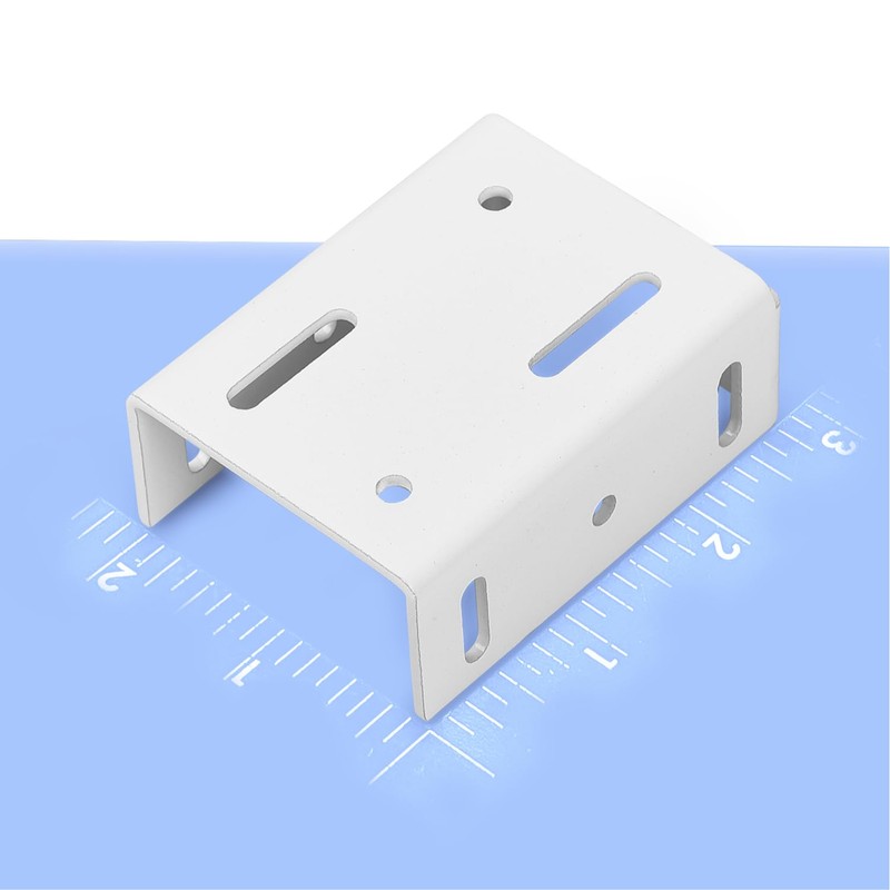 Heavy Duty 2-3/4 inches Rails Brackets Kit, White Alluminum Fence