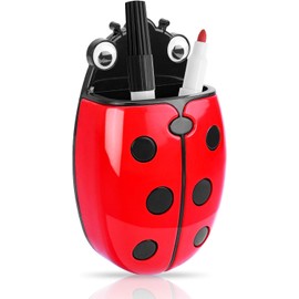 Magnetic Whiteboard Eraser,Dry Erase Eraser,Whiteboard Markers Eraser,2 in 1 Cute Dry Erase Erasers and Marker Holder for Whiteboard,Refrigerator,Suitable for Classroom,Home and Office (Red, One size)