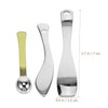 TOVINANNA 3pcs Mini Makeup Spatula Set Eye Spoon Sampling Spoon