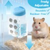 Magnetic Hamster Water Bottle Holder with Water Bottle, Adjustable Height