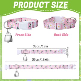 10 Pack Floral Goat Collars with Bells Adjustable Grazing Collar with Copper Bells Anti-Lost Loud Bronze Bell for Farm Animals Sheep Cows Goats Accessories
