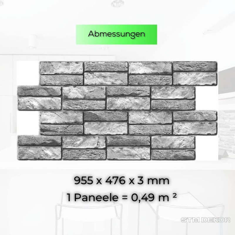 Untitled 3D PVC Wall Panels/Ceiling Panels, Expansi Greystone, 1 Panel,