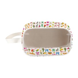 PXTIDY Cinco De Mayo Clear Makeup Bag Mexican Festival Party Gifts Nacho Average Fiesta Coquette Bow Cosmetic Organizer Case